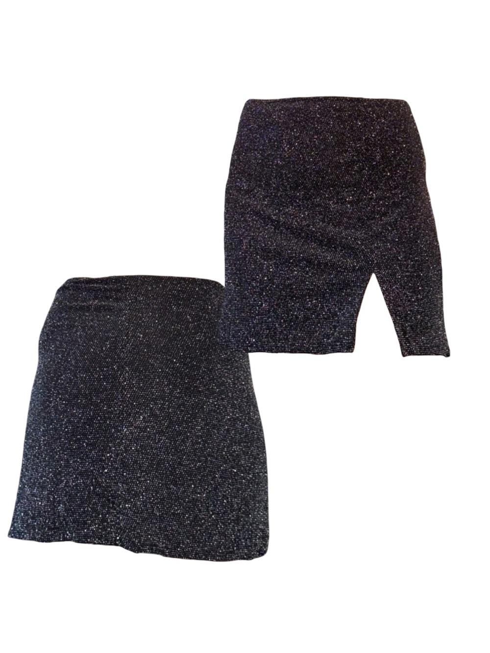 Elegant Black Glitter Skirt